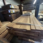 Ca. 137x Guyana Teak planken geschaafd, 21x90mm, lengte 15/455cm, 35/4